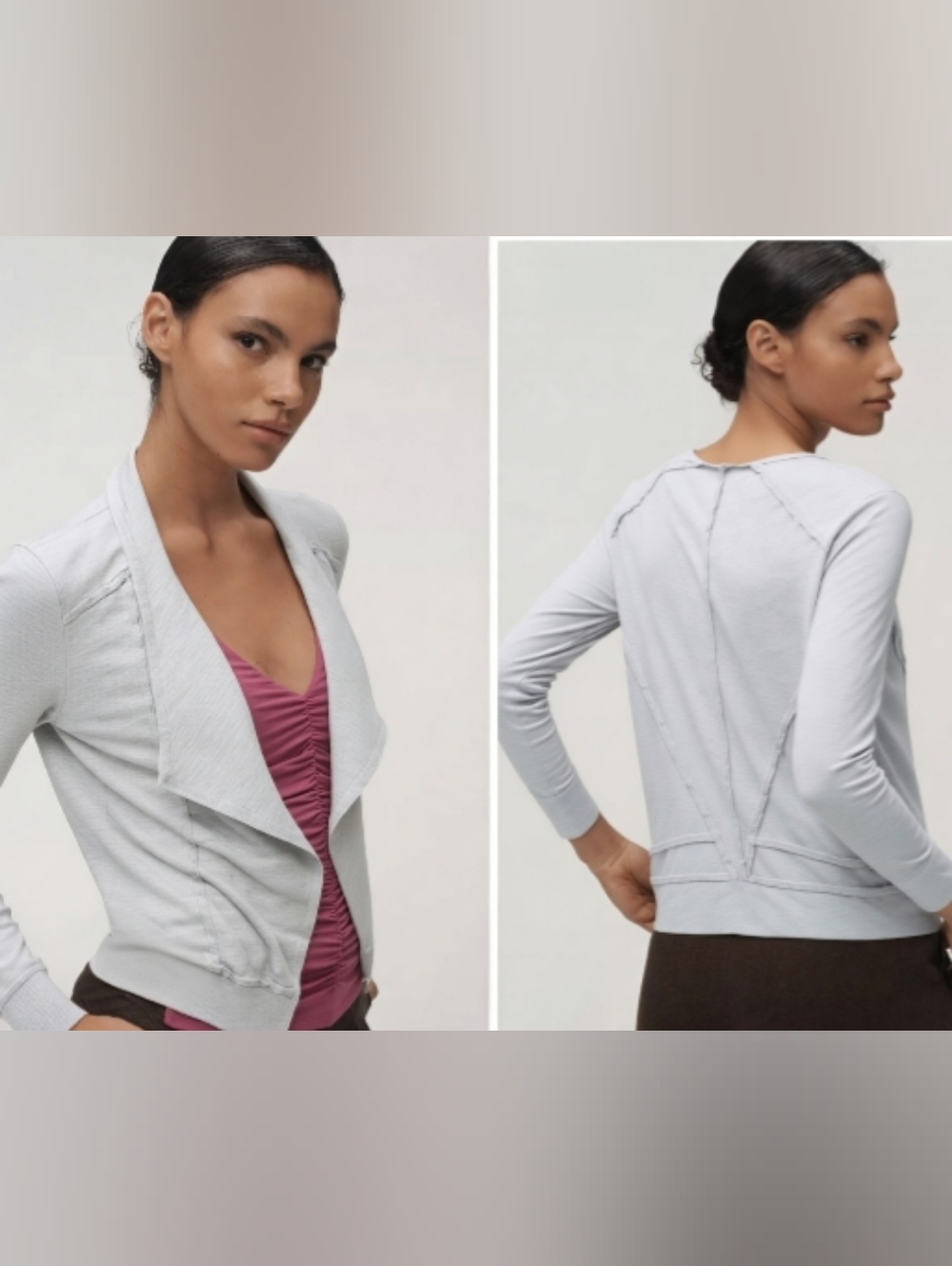 Maurices Gray Open Front Cardigan Sweatshirt